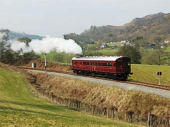 Steam Railmotor on the Llangollen Railway