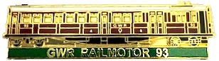 Steam Railmotor Enamel Badge - full size