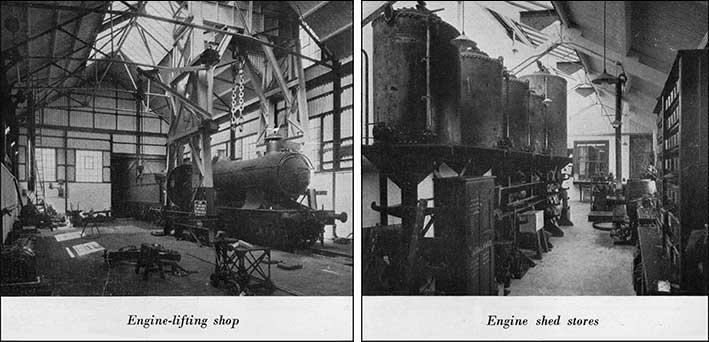 Engine-lifting shop and Engine shed stores